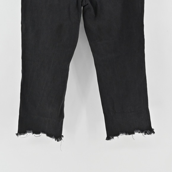 Free People Womens Maggie Mid Rise Straight Leg Jeans Size 30 Black We The Free - Picture 13 of 13